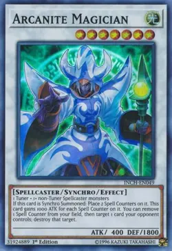 INCH-EN049 Arcanite Magician Super Rare 1st Edition Near Mint YuGiOh TCG - Image 1