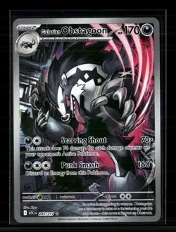 Pokemon 2026 Mega Evolution – Ascended Heroes Galarian Obstagoon #245/217 - Image 1