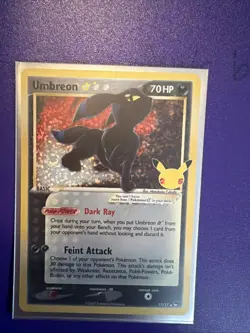 Pokemon TCG Umbreon Gold Star 17/17 Celebrations Classic Collection Holo - Image 2