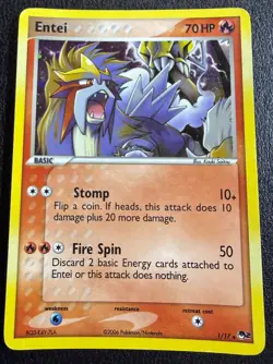 2006 Pokemon POP Series 2 Entei Cosmos Holo #1/17 - Image 1