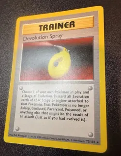 Pokemon - Base Set Shadowless - Devolution Spray 72/102 - Rare NM / M - Image 3
