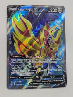 Zamazenta V (Full Art) 163/172 Swsh09: Brilliant Stars Holo Pokemon TCG NM - Image 1