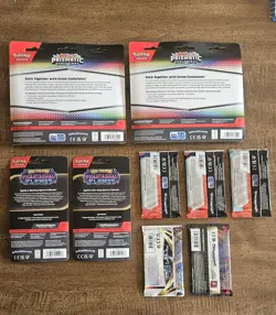 Pokemon TCG Prismatic Evolutions Tech Sticker Coll. Lot 2 + Bonus Packs SEE PICS - Image 4