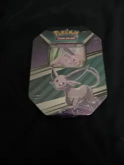 Pokemon Cards TCG Espeon V Heroes Tin Brand New Sealed Pokemon 4 Booster Packs - Image 1