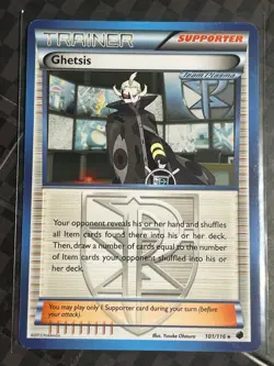 Ghetsis 101/116 Plasma Freeze Team Plasma Rare Trainer Pokemon Card NM x1 - Image 1