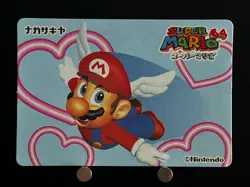 Mario Super Mario Bros 64 Card Japanese Nagasakiya Nintendo JAPAN Game C - Image 1