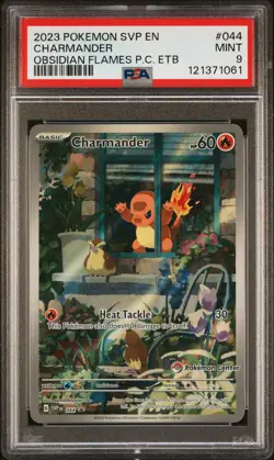 2023 POKEMON OBSIDIAN FLAMES POKEMON CENTER ETB PROMO SVP #044 CHARMANDER PSA 9 - Image 1