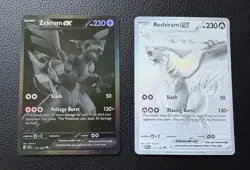 2x Pokemon Zekrom Ex 172/086 And Reshiram Ex 173/086 Black White Rare NM CLEAN! - Image 1