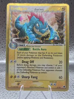 Feraligatr Delta Species 2/101 Dragon Frontiers Reverse Holo Pokemon Stamped - Image 1