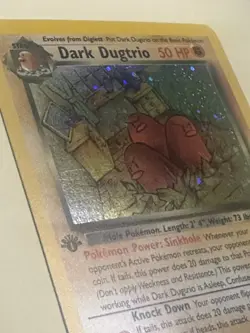 Pokemon TCG 1st Edition Dark Dugtrio 6/82 Team Rocket Holo 2000 - Image 3
