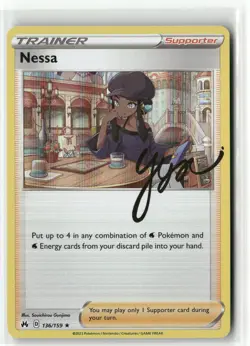 Nessa 136/159 Holo Crown Zenith Pokemon TCG NM - Image 1