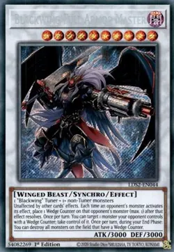 LDS2-EN044 Blackwing Full Armor Master Secret Rare 1st Edition NM YuGiOh TCG - Image 1