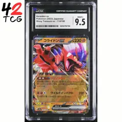 CGC Mint+ 9.5 Koraidon ex 114/190 Pokemon Japanese Shiny Treasure ex sv4a - Image 1