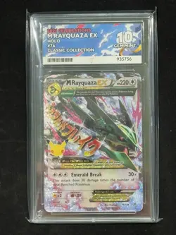 Pokemon M Rayquaza EX 76/108 Celebrations - ACE 10 Perfect Subgrades - Image 1