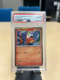 Pokemon TCG Fuecoco Promo 192 Horizons Regular PSA 10 Fire Croc 6+ 2024 - Image 1