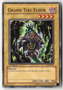 Yugioh - Grand Tiki Elder LON-011 1st Edition - Labyrinth of Nightmare - Image 1