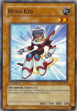 YuGiOh Hero Kid [DP03-EN004] Common Lightly Played 1st Edition - Image 1