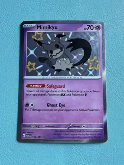 Mimikyu - 160/091 - Pokemon Paldean Fates Shiny Rare Card NM - Image 1