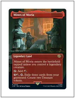 1x Mines of Moria, Borderless Art, Magic MTG NM - Image 1