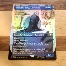 1x Wan Shi Tong, Librarian, Borderless Art Foil, Avatar Magic MTG NM - Image 1