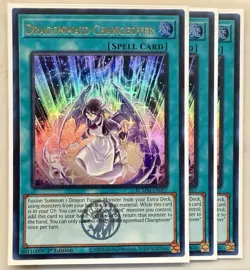 Yugioh! 3x Dragonmaid Changeover BLMM-EN067 Emblazoned Ultra Rare 1st Ed NM - Image 1