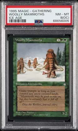 1995 MTG ICE AGE WOOLLY MAMMOTHS PSA 8 OC - Image 1