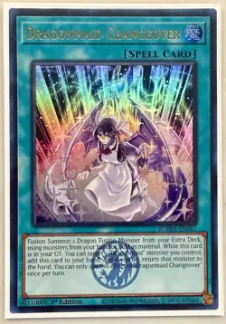 YuGiOh! - Dragonmaid Changeover BLMM-EN067 Ultra Rare 1st Edition Near Mint - Image 1