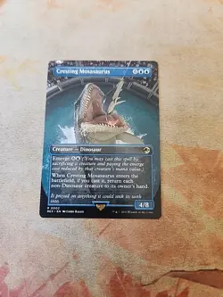 Cresting Mosasaurus Borderless Universes Beyond Jurassic World MTG NM - Image 1