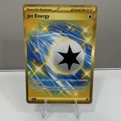 Pokemon TCG Jet Energy 252/191 SV08 Paradox Rift Gold Secret Rare Foil English - Image 1