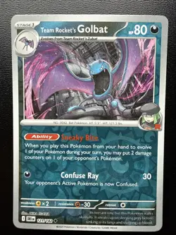 FREE SHIPPING TEAM REOCKET'S GOLBAT 121/182 DESTINED RIVALS POKEMON REVERSE HOLO - Image 1