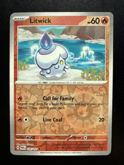 FREE SHIPPING Litwick Reverse Holo 036/167 SV06: Twilight Masquerade Pokemon - Image 1