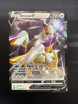 FREE SHIPPING Arceus V 122/172 Full Art Pokemon Card Brilliant Stars - Image 1