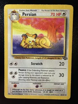 FREE SHIPPING Pokemon TCG Jungle #42/64 Persian - Image 1