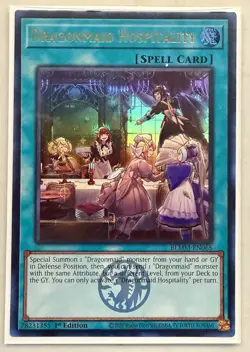 Yugioh Dragonmaid Hospitality BLMM-EN065 Ultra Rare 1st Edition - Image 1