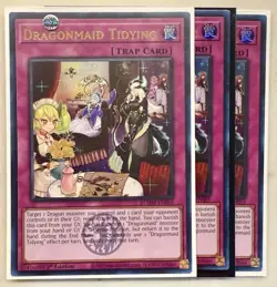Yugioh! 3x Dragonmaid Tidying BLMM-EN069 Emblazoned Ultra Rare 1st Ed NM - Image 1