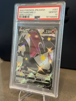 2020 POKEMON JPN SWORD & SHIELD SHINY STAR V #307 FULL ART/CHARIZARD V PSA 10! - Image 3