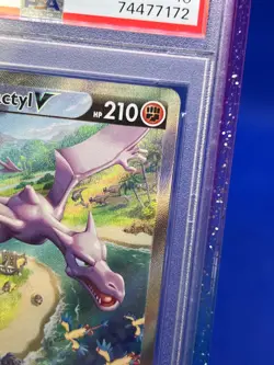 Pokemon Lost Origin Aerodactyl V #180 180/196 Alternate Alt Art PSA 10 W Guard - Image 3