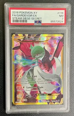 2016 Pokemon XY Steam Siege Gardevoir EX 116/114 PSA 7 NM - Image 1