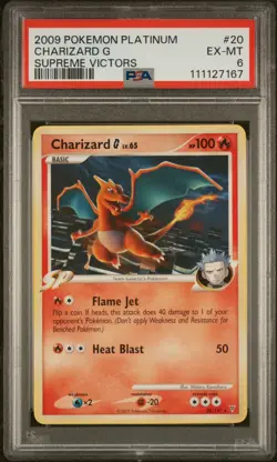2009 Pokemon Platinum Supreme Victors #20 Charizard G Supreme Victors PSA 6 - Image 1