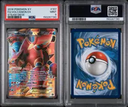 Pokemon XY Steam Siege #107/114 Volcanion EX – Full Art PSA 9 Mint (2016) - Image 3