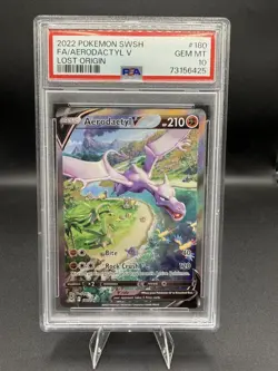 2022 Pokemon - Lost Origin - Aerodactyl V - PSA 10 GEM MINT - Image 1