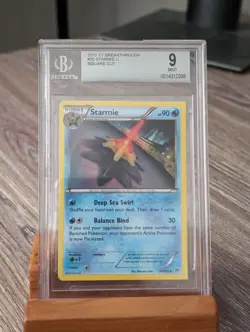 2015 Pokemon XY Breakthrough Starmie Square Cut Error #30/162 BGS Mint 9 - Image 1