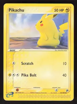 Pokemon TCG Sandstorm Pikachu #72/100 - Image 1