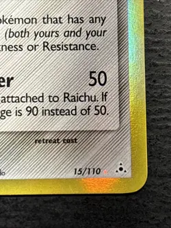 Raichu Delta Species 15/110 Pokemon TCG Holon Phantoms Reverse Holo STAMPED LP - Image 4