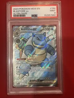 2023 Pokemon MEW EN Blastoise ex #184 Ultra Rare PSA 9 - Image 2