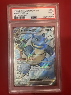 2023 Pokemon MEW EN Blastoise ex #184 Ultra Rare PSA 9 - Image 4