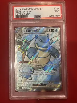 2023 Pokemon MEW EN Blastoise ex #184 Ultra Rare PSA 9 - Image 5