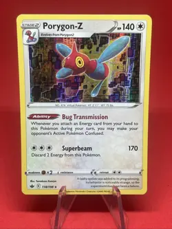 HOLO Porygon-Z 118/198 NM - Chilling Reign Pokemon Card - Tomokazu Komiya Art - Image 1