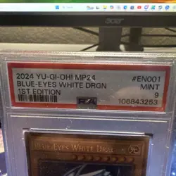 2024 YU-GI-OH! MP24-25TH ANV TIN: DUELING MIRRORS BLUE-EYES WHITE DRAGON PSA 10 - Image 3