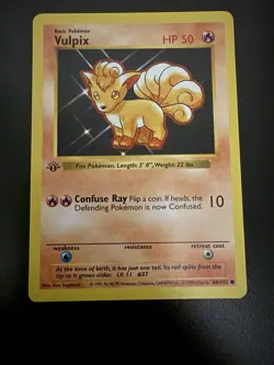 Pokemon Card - Vulpix Base Set (Shadowless) 68/102 1st Edition - Image 3